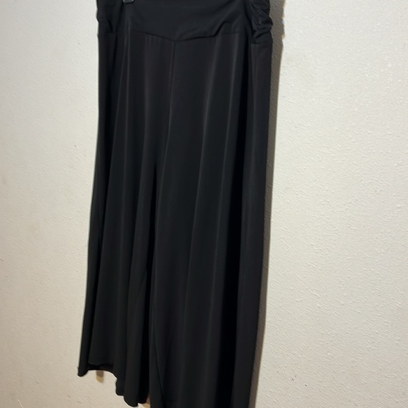 Lane Bryant Womens Black Wide Leg Pull On Cropped Pants Size 14/16 - Picture 4 of 10